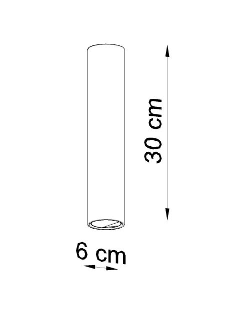spot plafondlamp LAGOS 30cm Zwart - Afbeelding 4