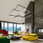 LED Hanglamp Nelya L – 110×110×150 cm, LED 4000 K, CRI 90 – wit aluminium - Afbeelding 7
