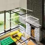 LED Hanglamp Nelya L – 110×110×150 cm, LED 4000 K, CRI 90 – wit aluminium - Afbeelding 8