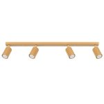 Moderne opbouwspot KARBON plafondlamp 4 spots goud met ribbel textuur