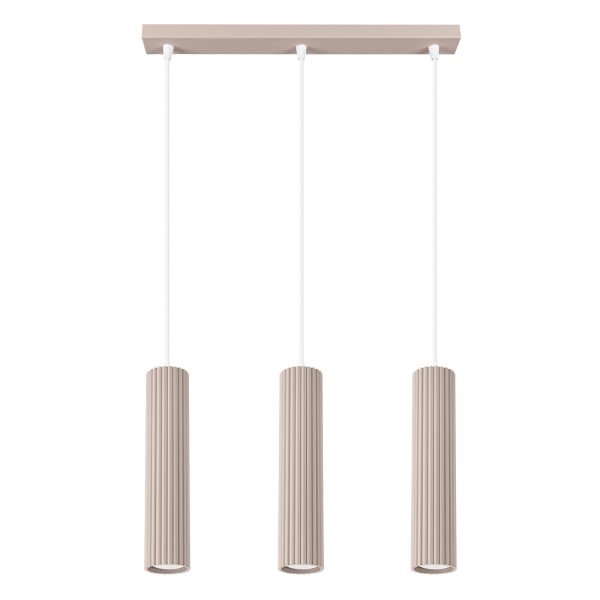 Hanglamp aan koord 3-lichts taupe KARBON