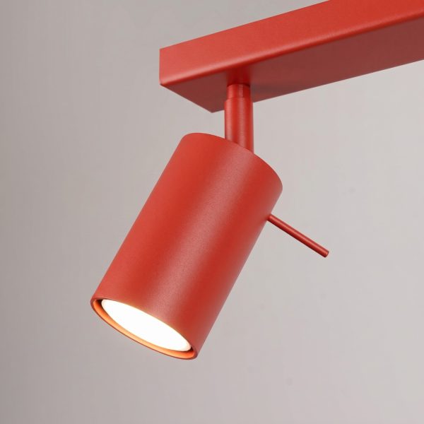 Plafondlamp RING 6-spots rood - Afbeelding 6