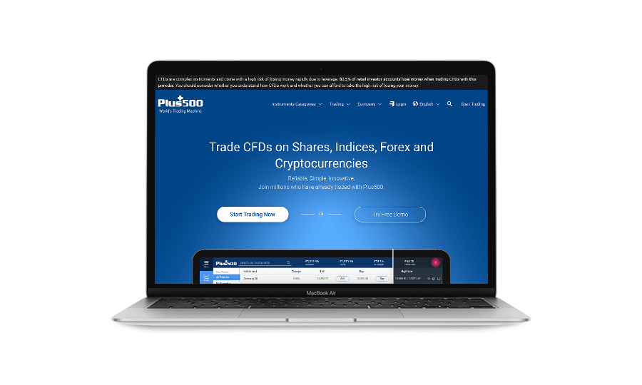 CFDs on shares, Indices, Forex and Cryptocurrencies - Sign up with plus500