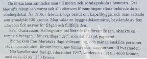 Lite historia om kapellets tillkomst