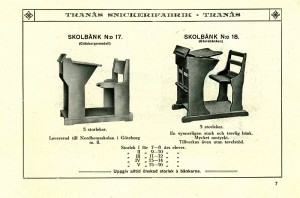 107 Skolbänk 17 (Göteborgsmodell) och 18 (Gävlebänken)