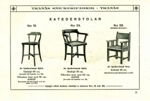 111 Katederstolar nr 13, 25 oc 28 (Göteborgsmodell)