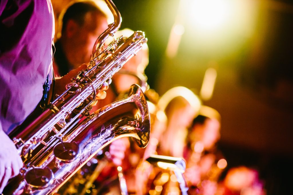 person playing saxophone