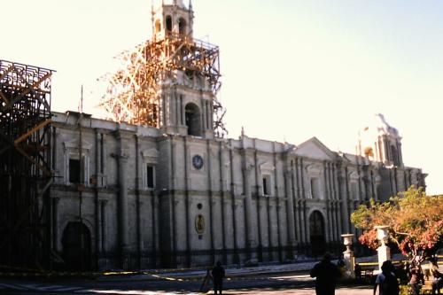 Arequipa Cathedral Recently damaged by Earthquake