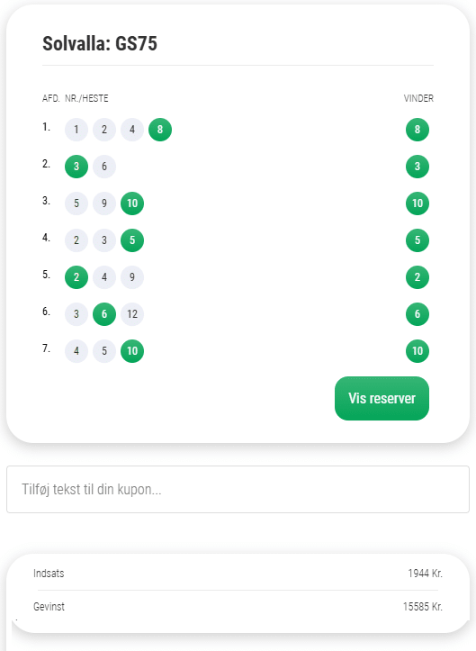 GS75 gevinst 12-9-2026