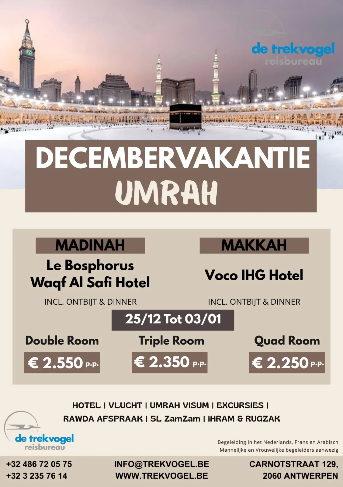 decembervakantie umrah