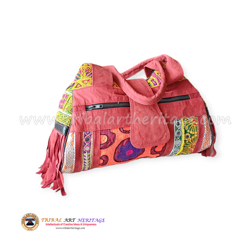 Kuchi Embroidery Leather Bag
