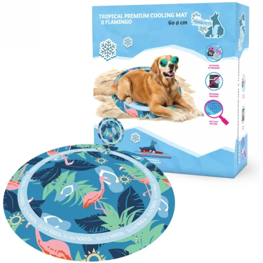 CoolPets Tropical Premium Cooling Mat Flamingo