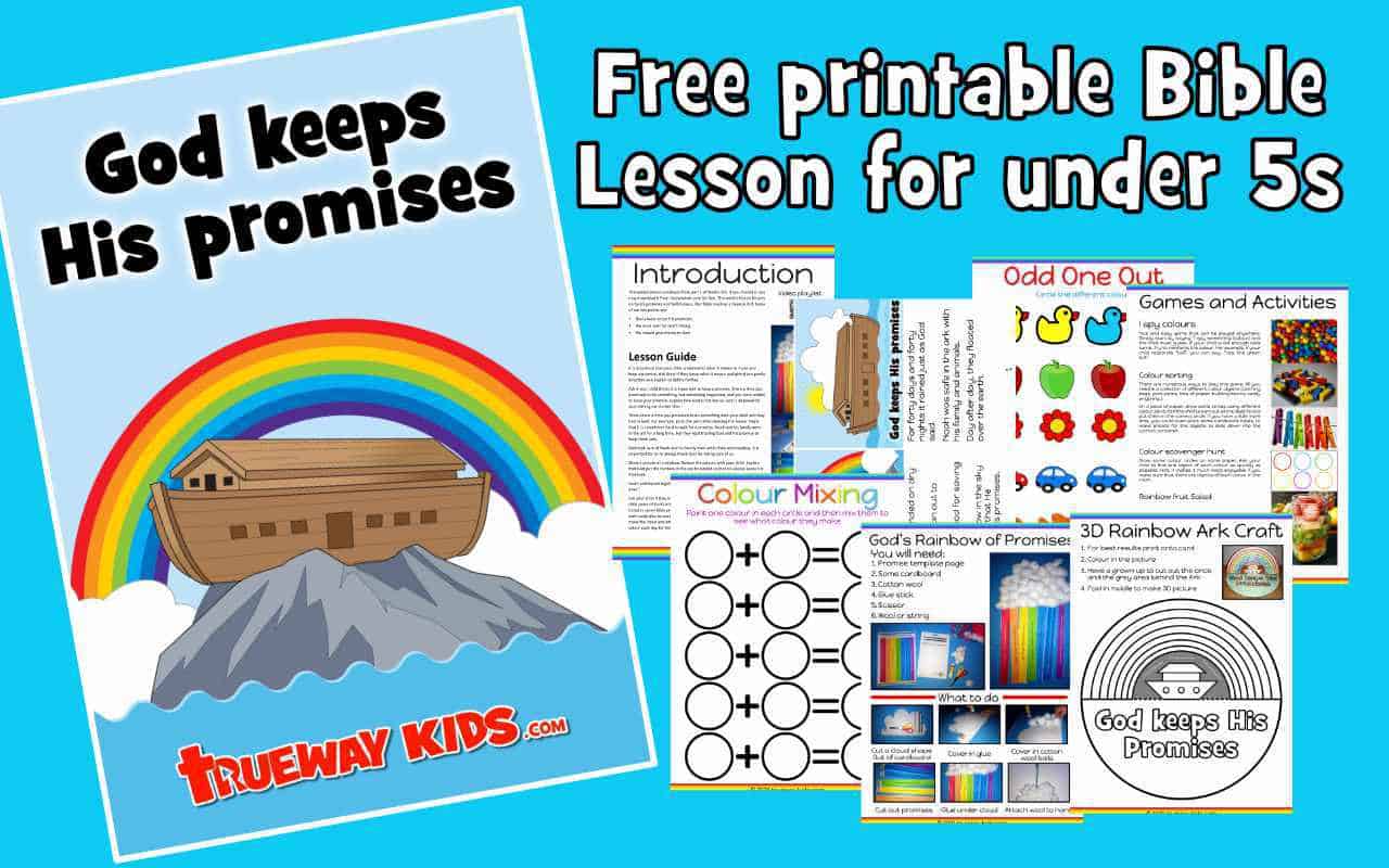 god keeps his promises free printable bible lesson for preschoolers trueway kids