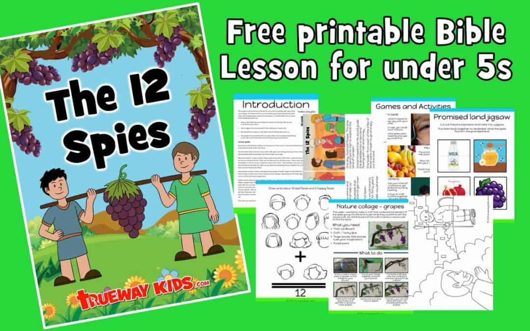 The 12 spies and the promised land. Learn about trusting God. Games, Crafts, Activities, songs, lesson, worksheets and more. Free printable lesson.