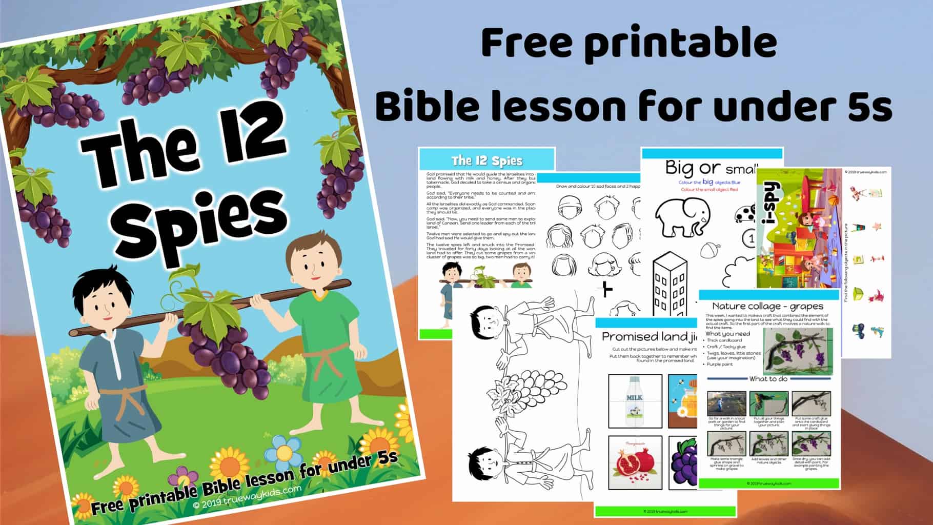 The 12 Spies And The Promised Land Free Bible Lesson For Under 5s Trueway Kids