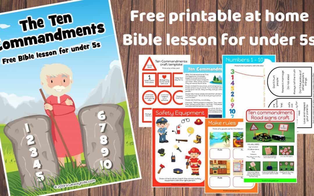 the ten commandments free bible lesson for kids trueway kids