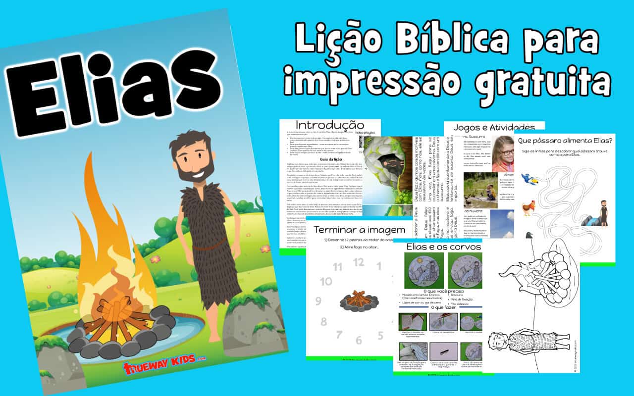 Elias lição da bíblia para préescolares Trueway Kids Elias lição da bíblia para préescolares Trueway Kids
