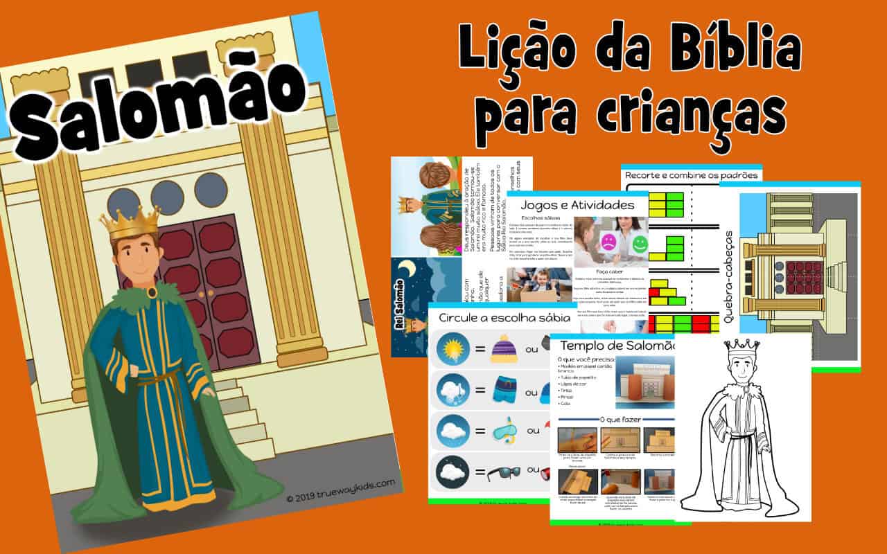 Salomão lição da bíblia para préescolares Trueway Kids Salomão lição da bíblia para préescolares Trueway Kids