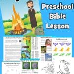 Images of pages in free printable Bible lesson on Elijah