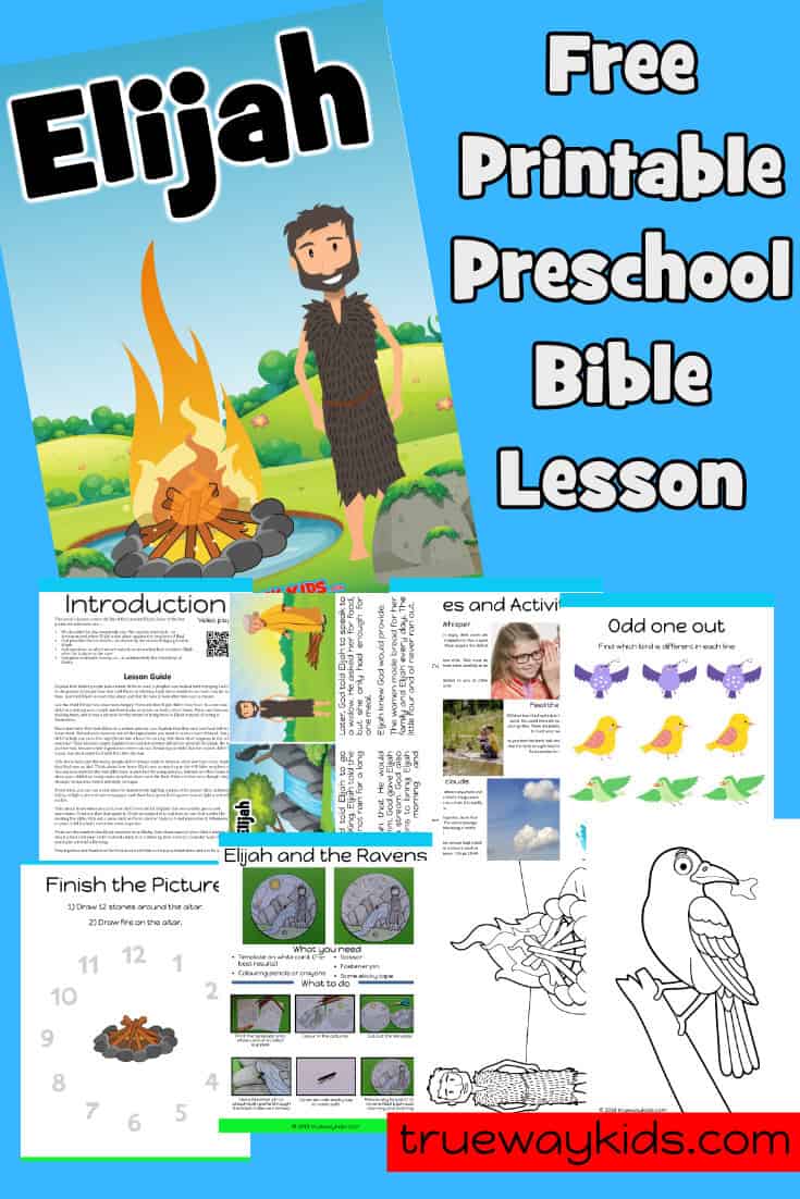 Elijah Preschool Bible Lesson Trueway Kids