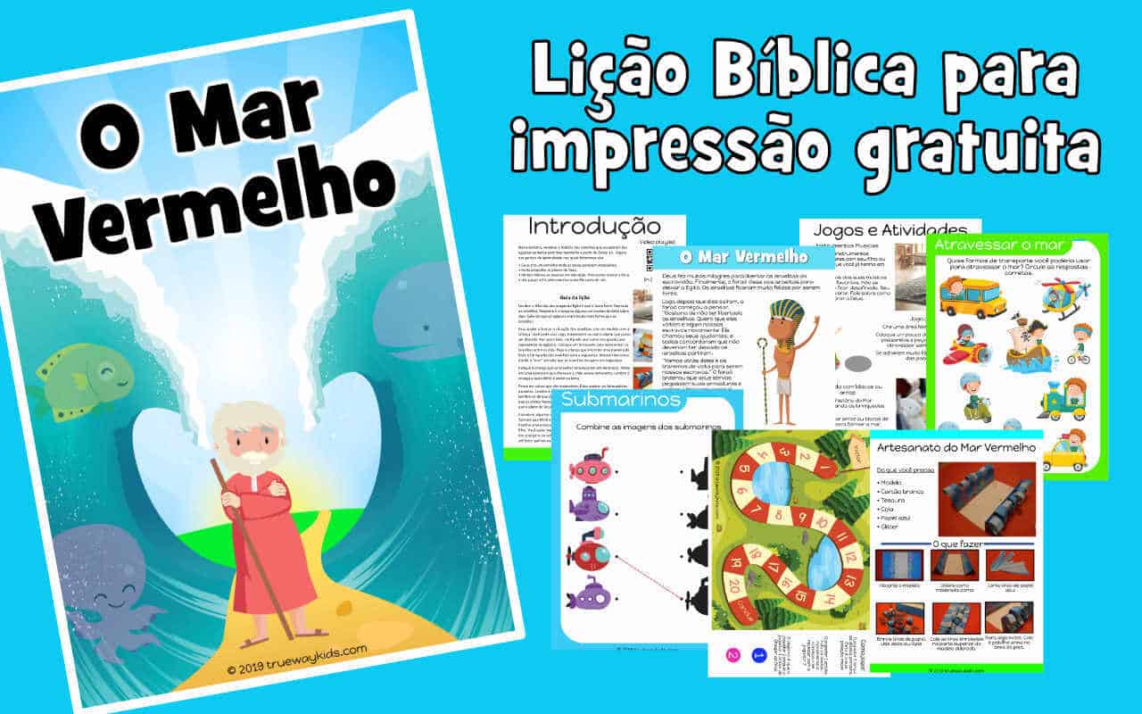 O Mar Vermelho lição da bíblia para préescolares Trueway Kids