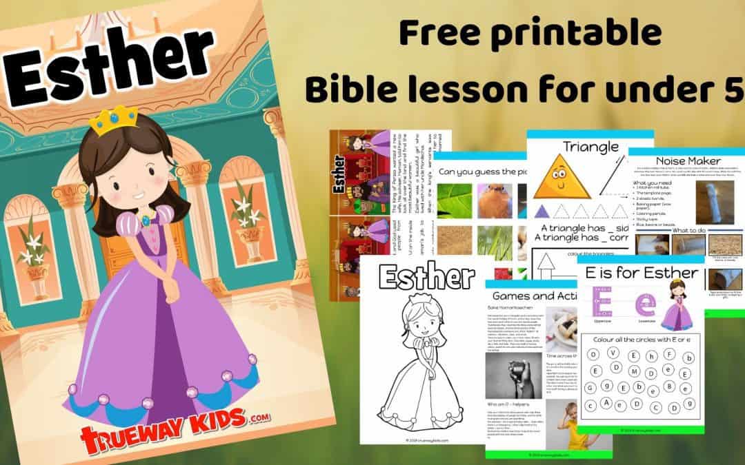 esther preschool bible lesson trueway kids