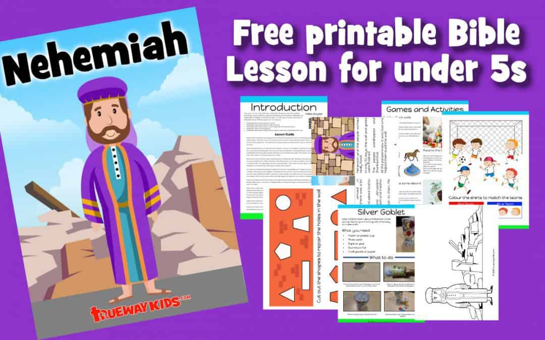 Free printable preschool Bible lesson on Nehemiah. Learn about how God empowered him to rebuild the wall through worksheets, coloring pages, crafts and more
