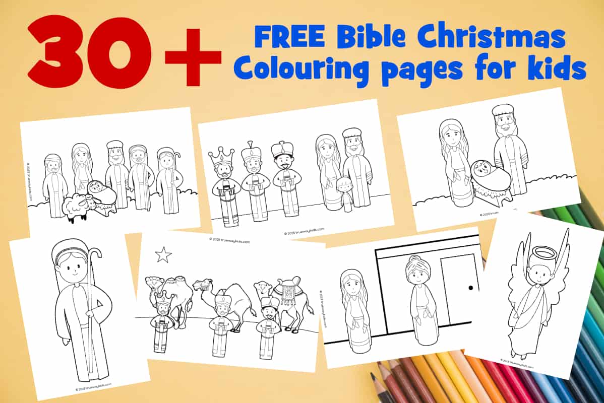 30+ free printable Christmas coloring pages for kids - Bible based