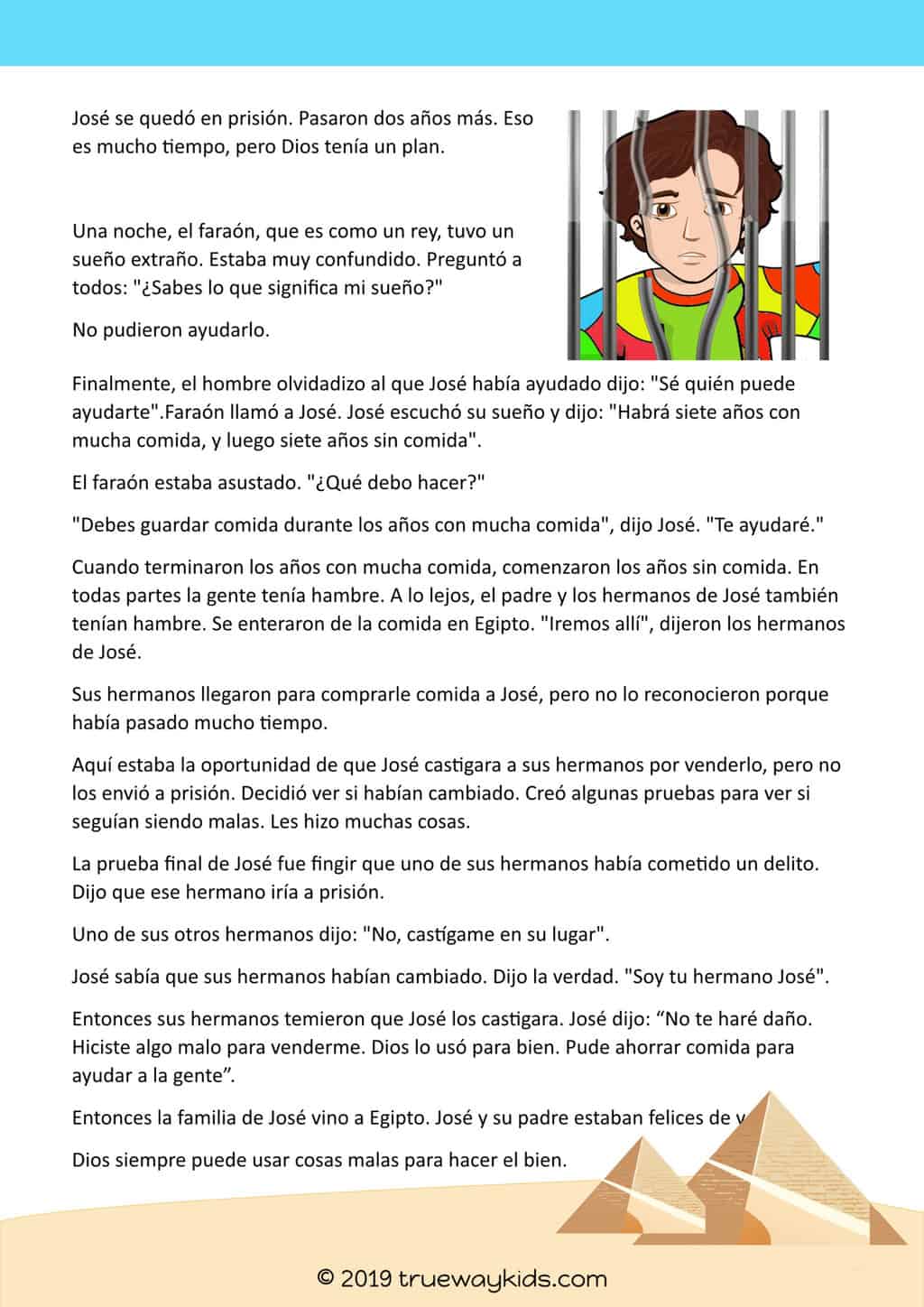 Jose lección de la biblia para niños Trueway Kids