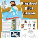 Learn about Jesus' Baptism and John the Baptist. Learn how Jesus pleased God and set an example for us. Introduce the trinity. Includes worksheets, Bible games and activities, coloring sheets, Bible craft and more.