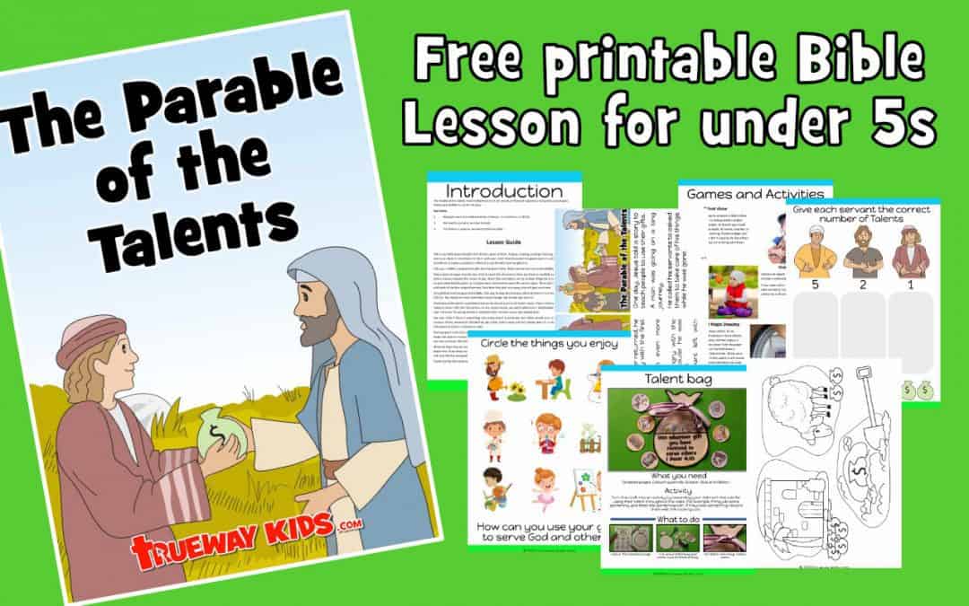The Parable of the Talents found in Matthew 25:14-30. Free printable preschool Bible lesson. Includes guide, games, activities, worksheets, coloring, craft and more.