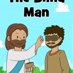 Free printable Bible lesson for kids. In John 9: 1-42 He heals a man born blind in an unusual way. Story, lesson guide, coloring pages, craft and more all included. Ideal for preschoolers at home or at church.