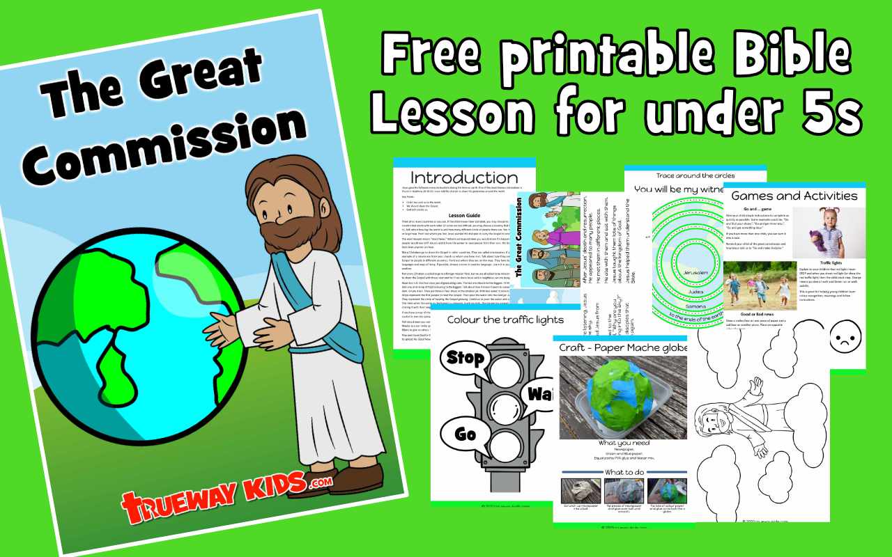 Great Commission Activity Sheets For Kids