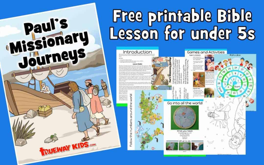 Free printable Paul's missionary journey - Preschool Bible lesson. Story pages, craft, games, worksheets, coloring and more. After Paul was saved, he wanted to tell everyone about the wonderful things the Lord had done for him. He took long journeys to tell others the Good News. One part of his missionary journeys is told about in Acts 13.
