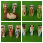 Nativity Character wraps for kids. Easy Christmas Bible craft. FREE printable included.