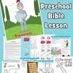 The Armor of God. Ephesians 6:10-20. Free printable Bible lesson for kids. Includes worksheets, story, craft, coloring pages and more. Ideal for preschool children at home or church.