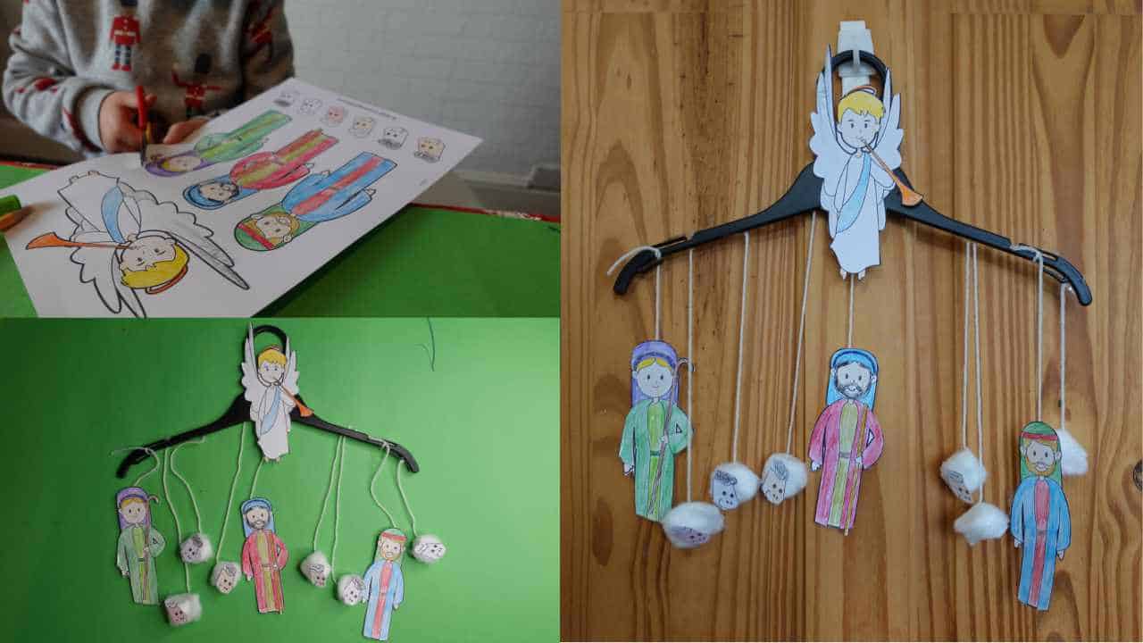 Christmas Shepherds Craft - Easy Mobile craft for kids - Trueway Kids