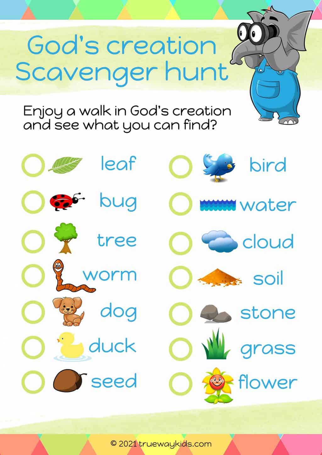 Creation Preschool Bible lesson Trueway Kids