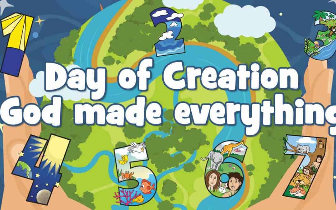 Days of Creation Bible lesson for kids. Bible story, games, educational worksheets, crafts coloring pages and more. Great for church at home or school. FREE printable