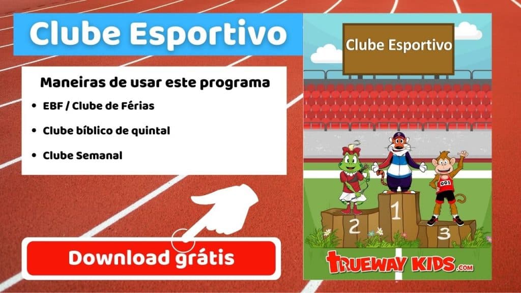 Bem-vindos ao nosso programa de Clube Esportivo. O objetivo deste programa é compartilhar a mensagem do Evangelho com as crianças e apresentá-las à vida cristã através de um tema esportivo.