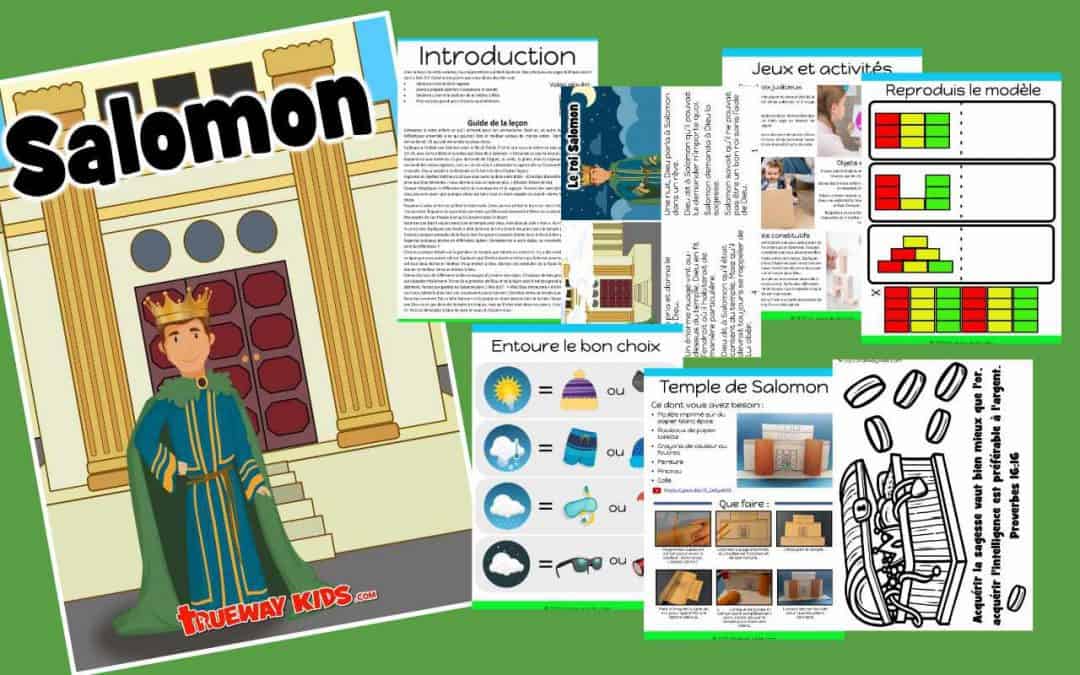 Salomon - Leçon biblique imprimable gratuite
