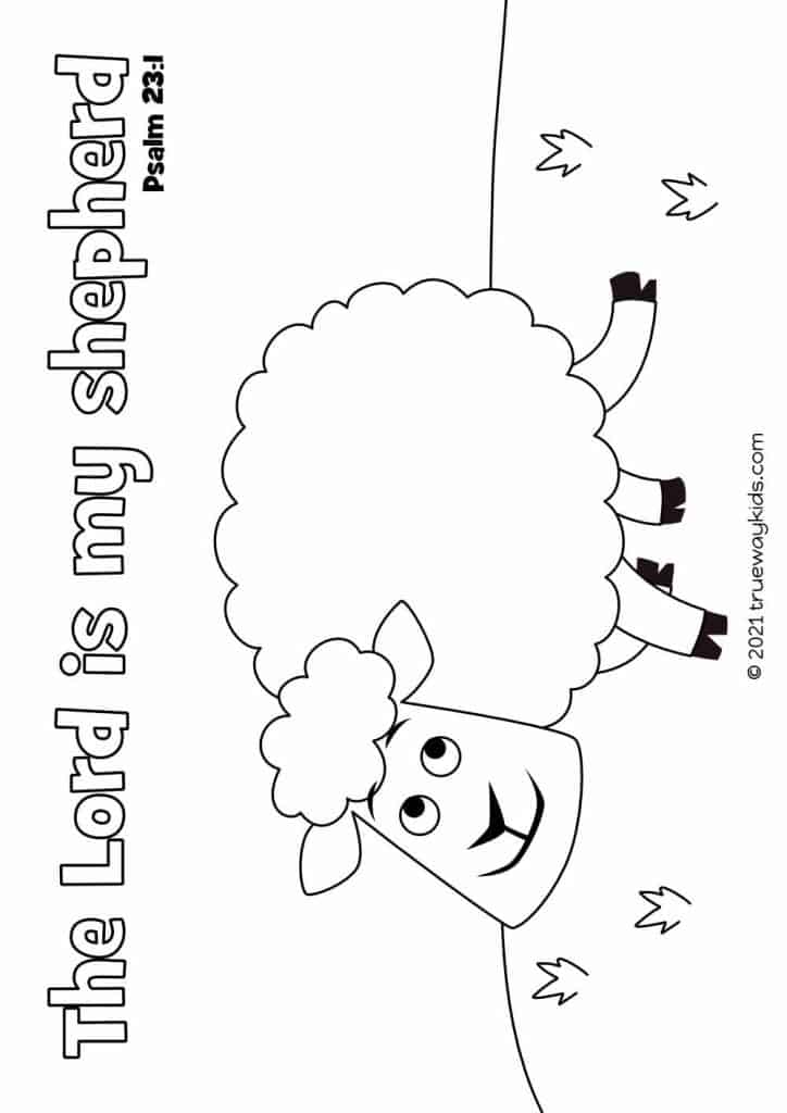 the lord is my shepherd coloring page