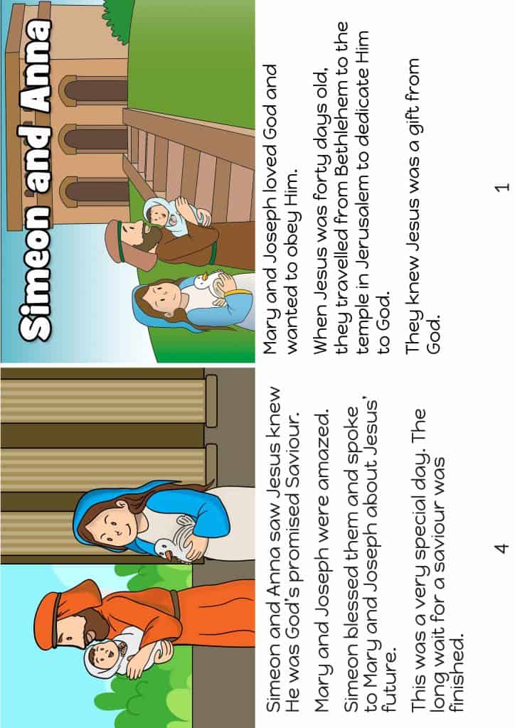 Simeon and Anna Jesus presented in the temple Trueway Kids