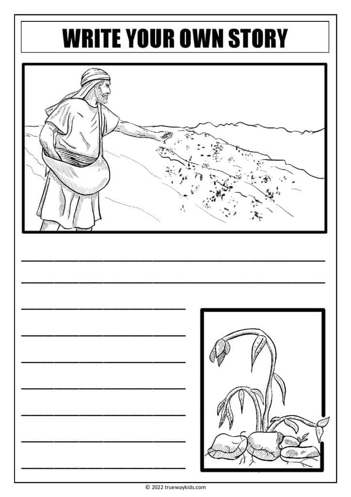The Parable of the Sower. Write your own story teen worksheet