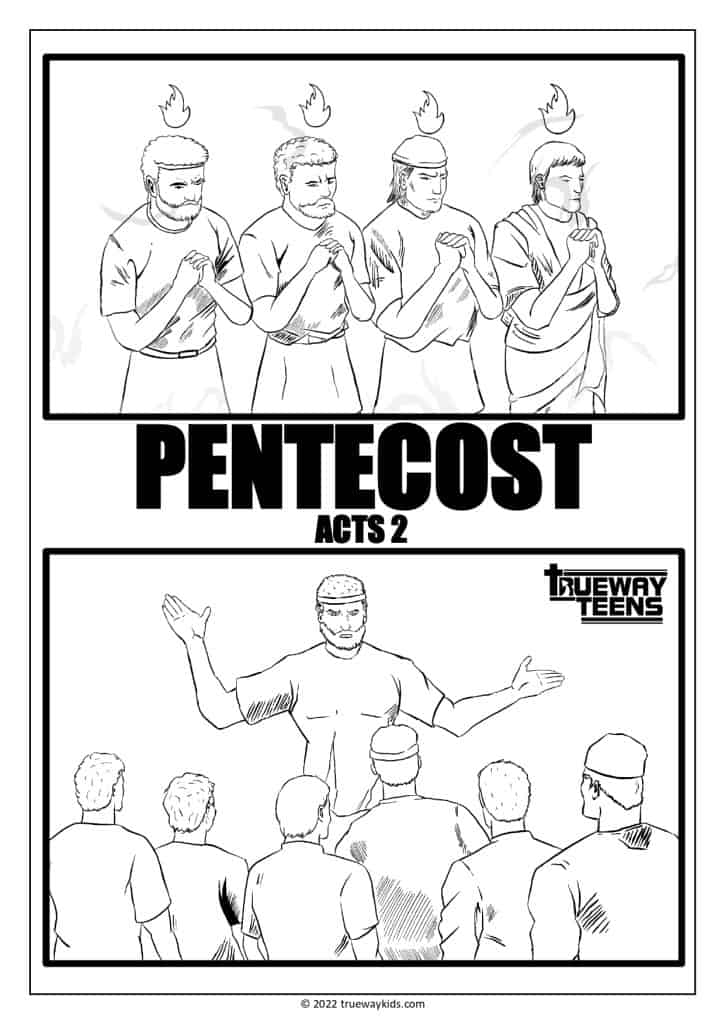  Pentecost coloring page for teens