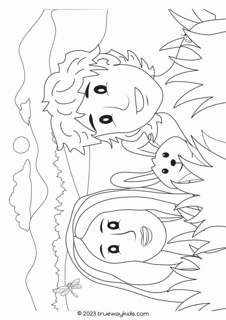 Introduce your kids to the Bible story of Adam and Eve with this fun and educational colouring page! It’s perfect for teaching 5 - 10 year olds about Adam and Eve and is great for use in Sunday school, homeschool, or any other classroom.