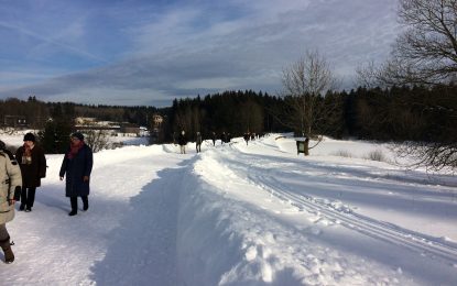 Braunkohlwanderung mit dem TTC Grün-Gelb in weißer Winterlandschaft