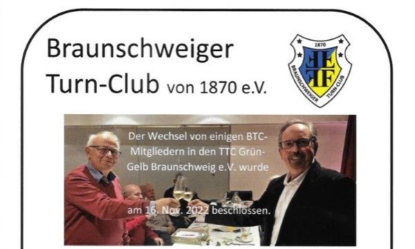 Zuwachs beim TTC Grün-Gelb – neue Heimat für Sportler des Braunschweiger Turnclubs