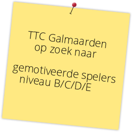 TTC Galmaarden werft aan!