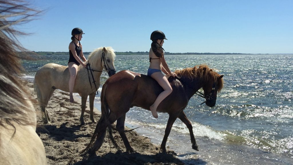 Reiten am Strand.